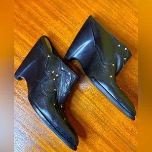 BCBGirls Leather Platform Clog Heels